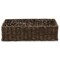 Casafield Set of 2 Bathroom Storage Baskets, Espresso - Seagrass, 16" W x 6.75" D x 4.25" H, Woven Toilet Tank Topper Bins for Organizing Tissues, Toilet Paper, Toiletries, Shelves